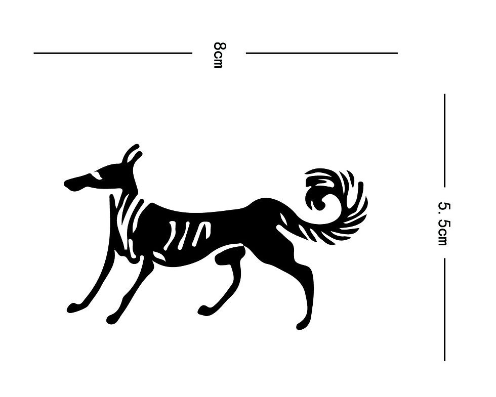 Thumbnail: Bronzebild-Muster – Hund