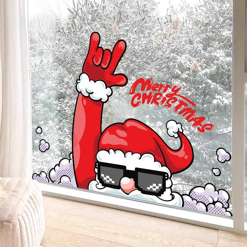 Thumbnail: Christmas Window Clings Set | Santa &amp; Snowman(MC-19)