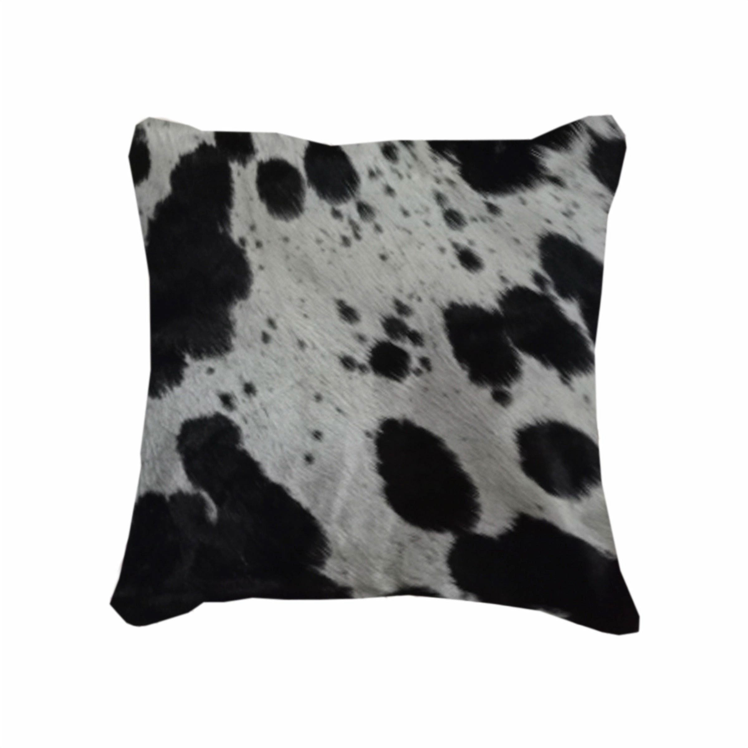 Kožený povlak na polštář | black cow design | 40 x 40 cm
