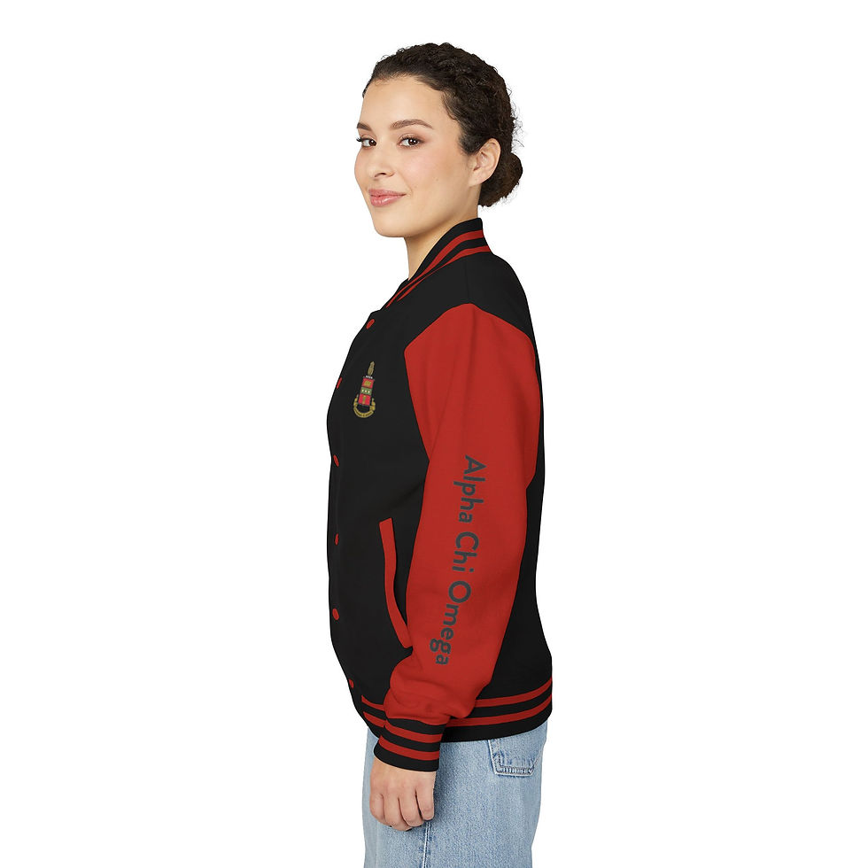 Thumbnail: Alpha Chi Omega Unisex Heavyweight Letterman Jacket 