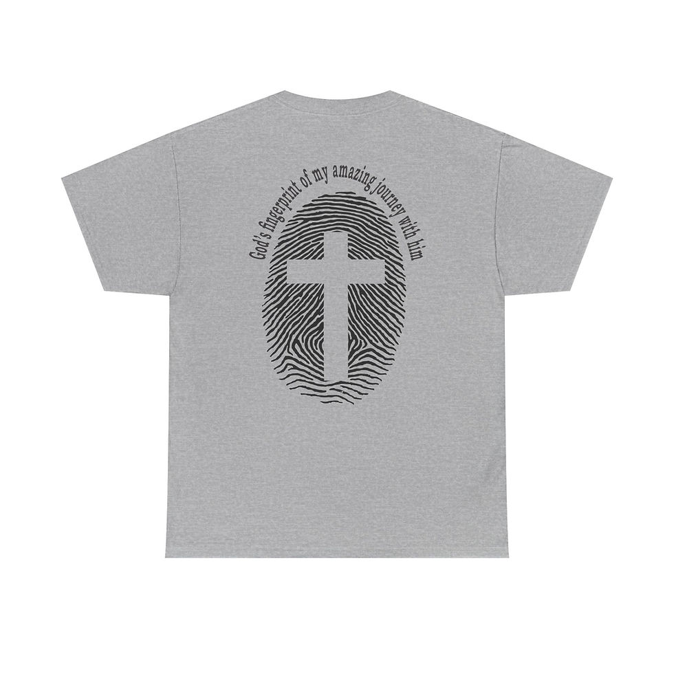 Thumbnail: Christian Cross Fingerprint Tee — 