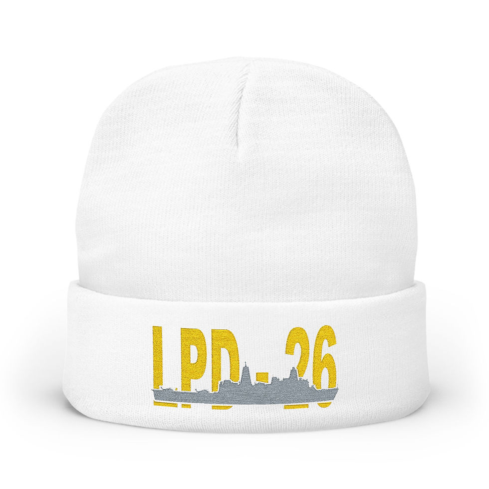 Thumbnail: USS John P Murtha LPD 26 Knit Beanie (Embroidery)