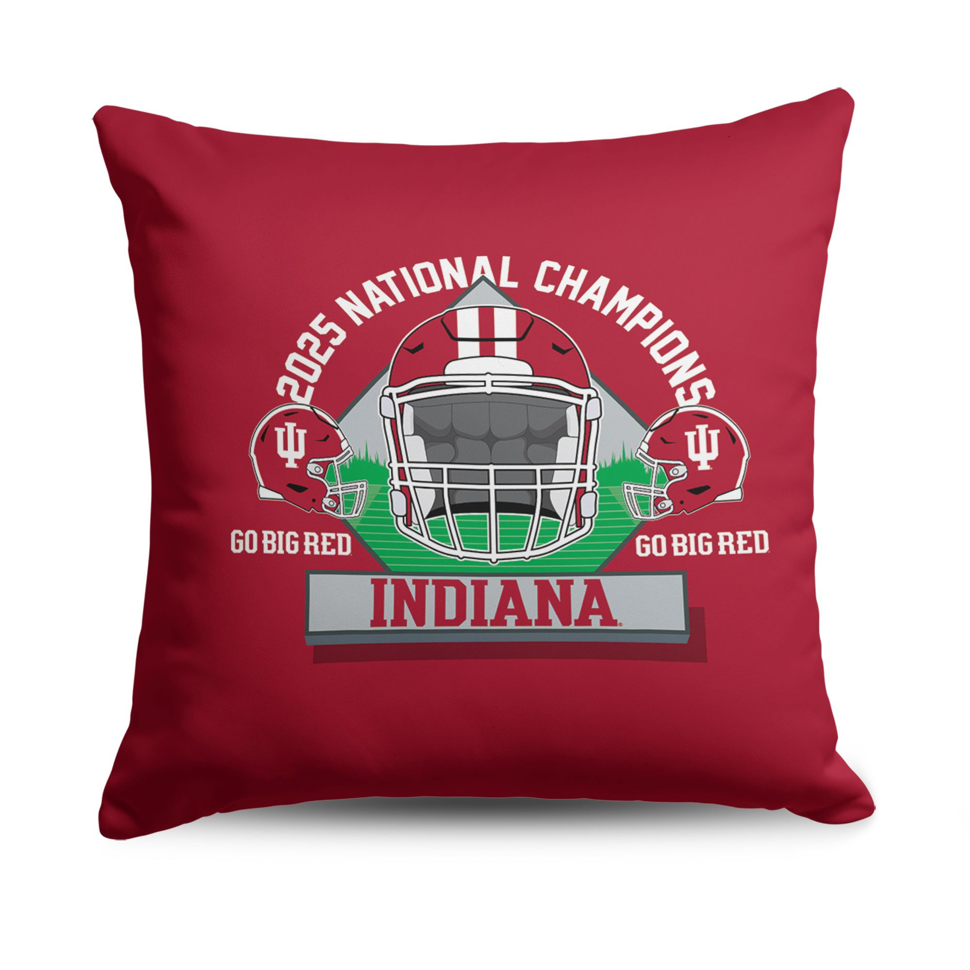 2025 NCAA Football Championship Indiana Hoosiers Effort Throw Pillow 18x18 inche