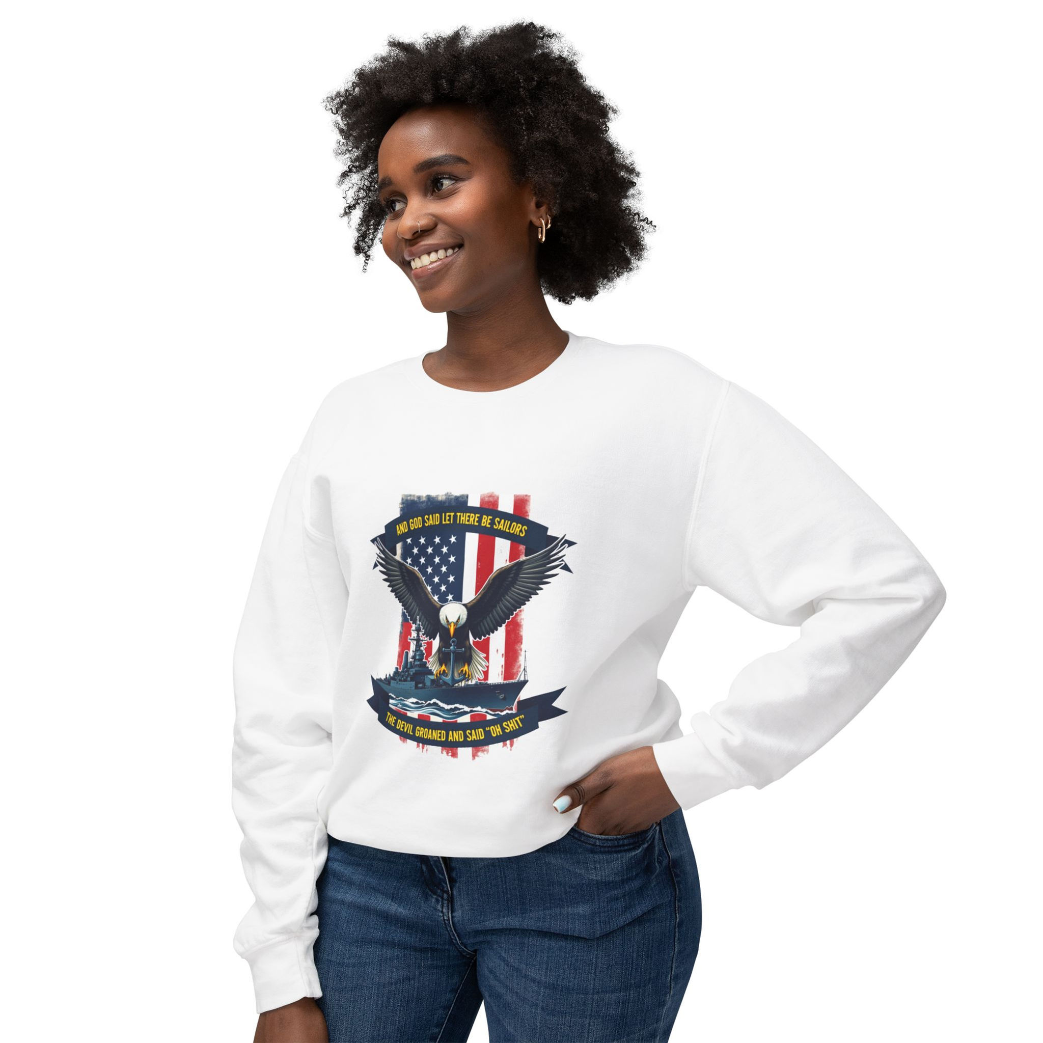 Patriotic Eagle Crewneck Sweatshirt