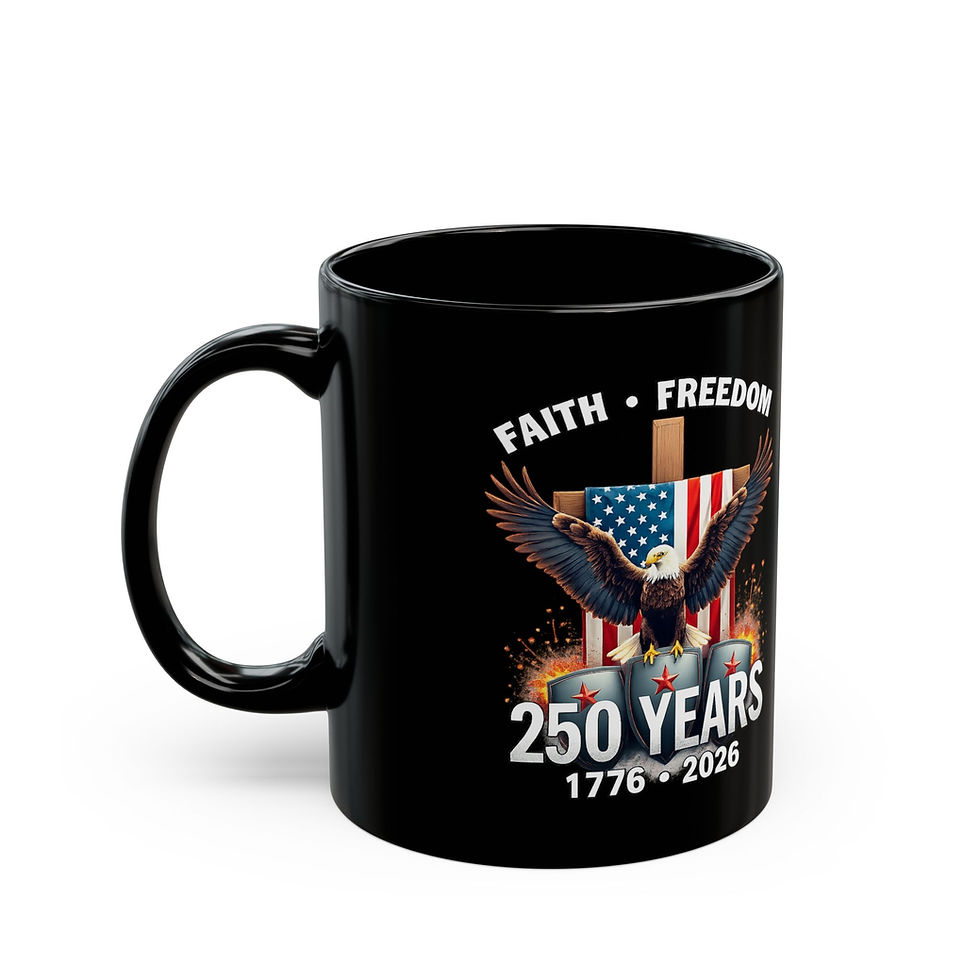Thumbnail: Faith Freedom 250 Years 1776-2026 Eagle American Flag Mug