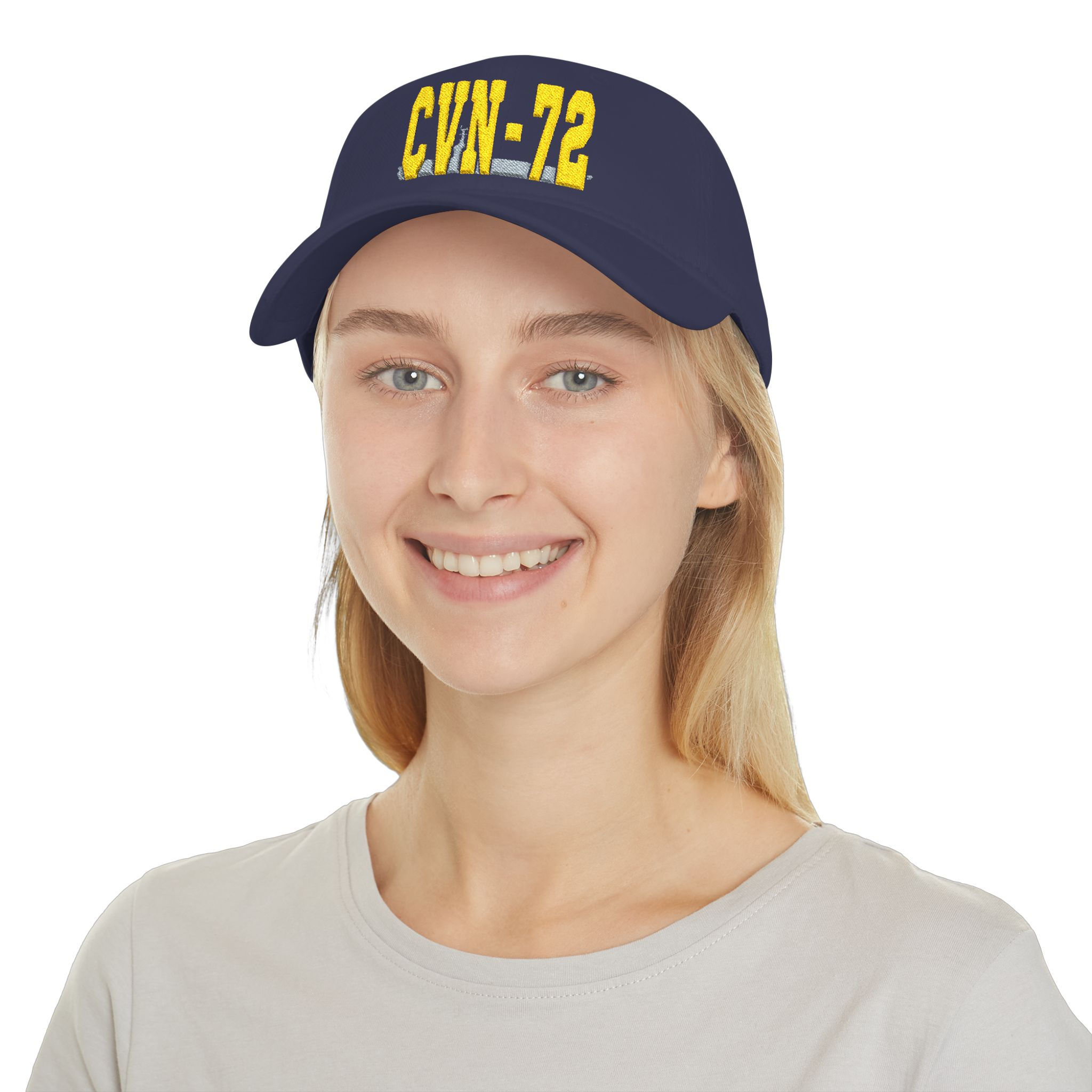 CVN-72 Embroidered Aircraft Carrier Baseball Cap | Military Navy Hat