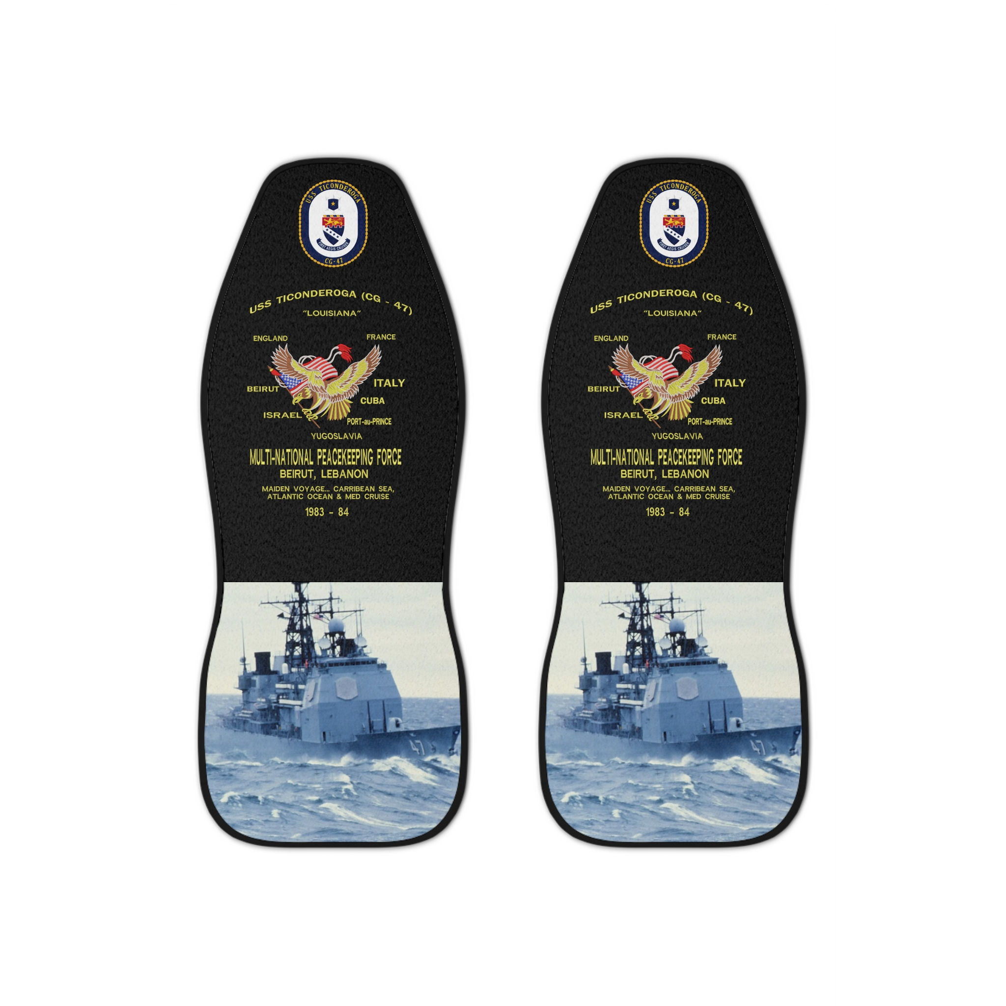 Navy Ship car seat covers Great for Veterans, Gift for Car Enthusiasts