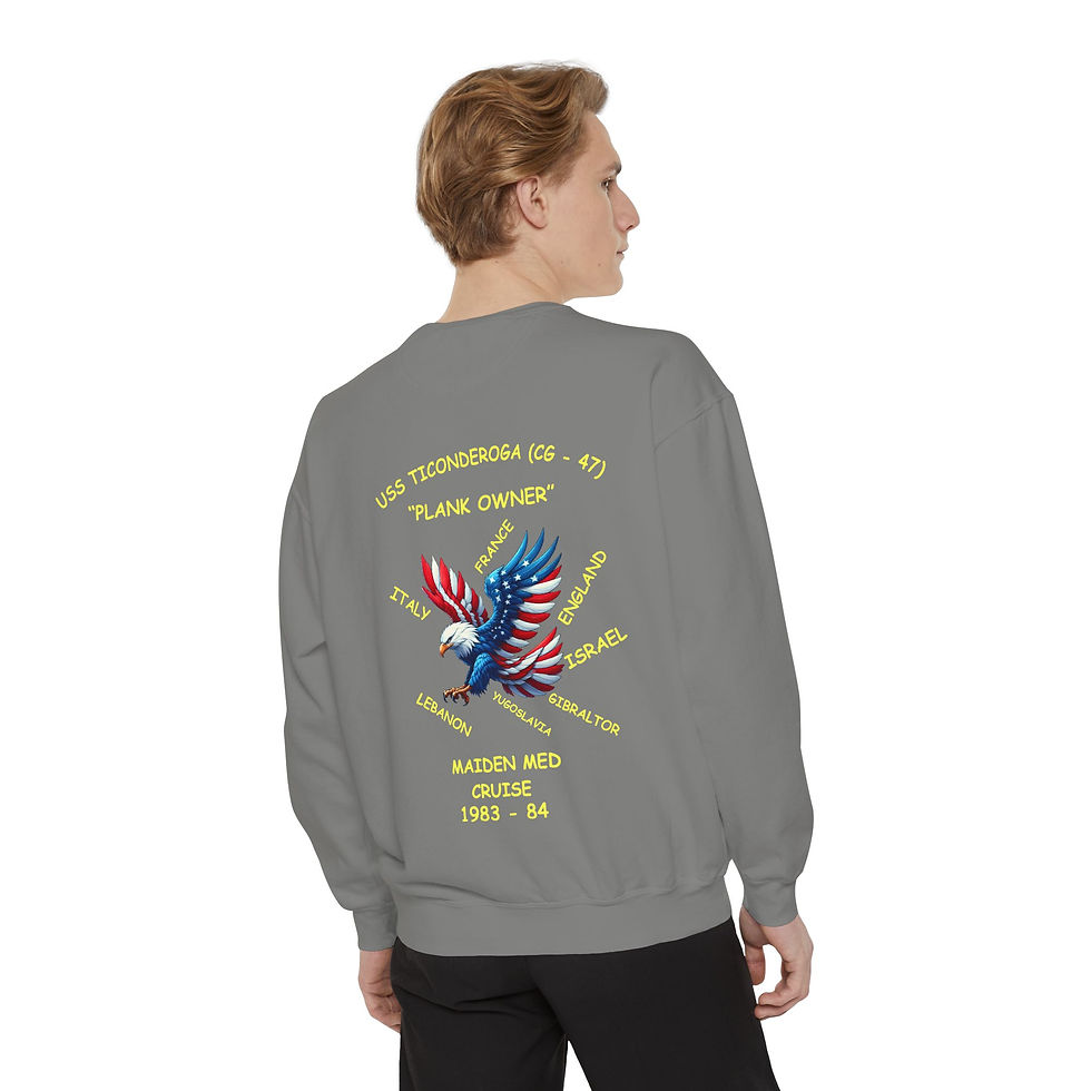 Thumbnail: Nautical Plank Owner Sweatshirt - Vintage Style Unisex Garment-Dyed Crew