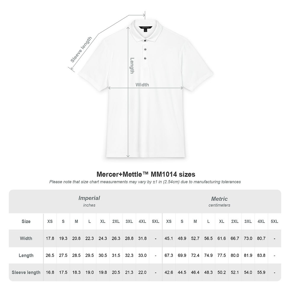 Thumbnail: Men's White Polo with Cross Crest — Mercer+Mettle Stretch Jersey