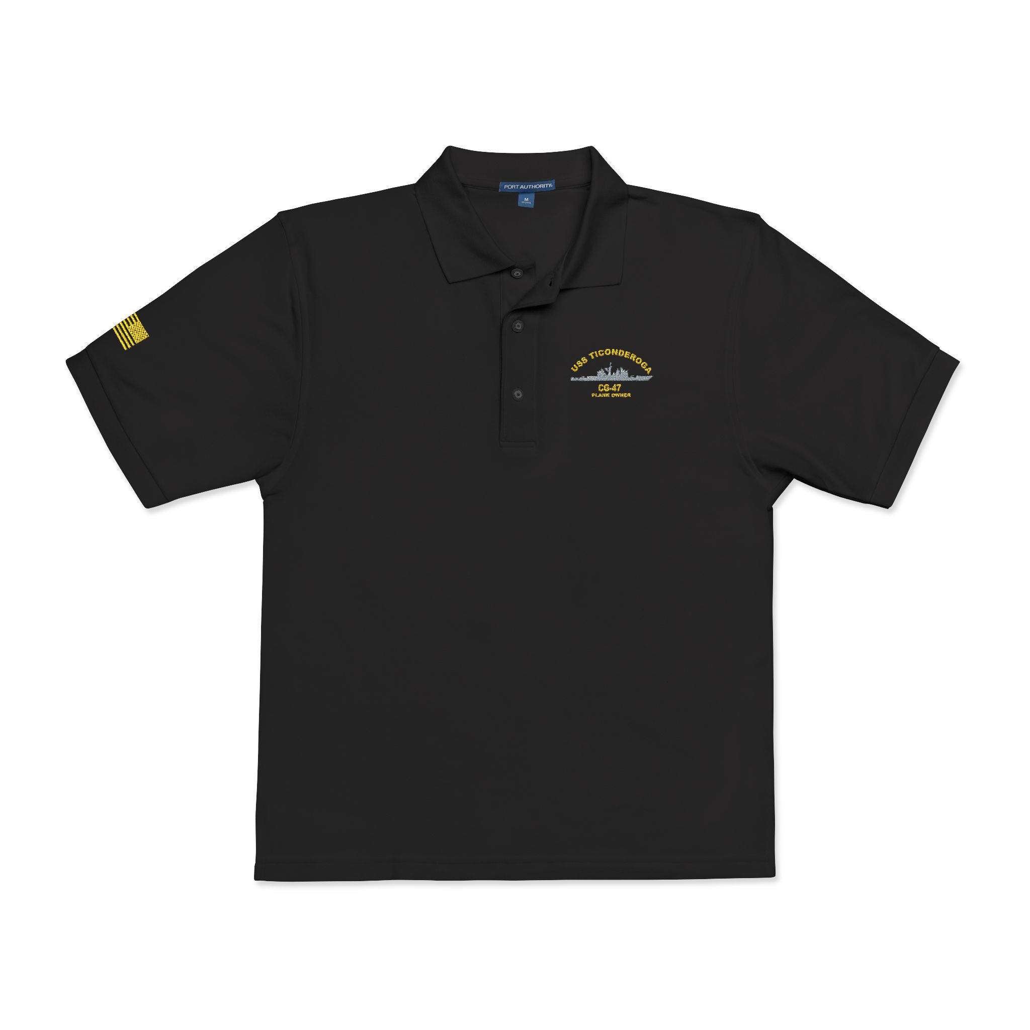 USS TIconderoga PlankOwner Embroidery, Navy Ship Gif