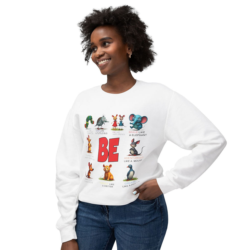Thumbnail: Teacher Be Bold Animal Characters Crewneck Sweatshirt 