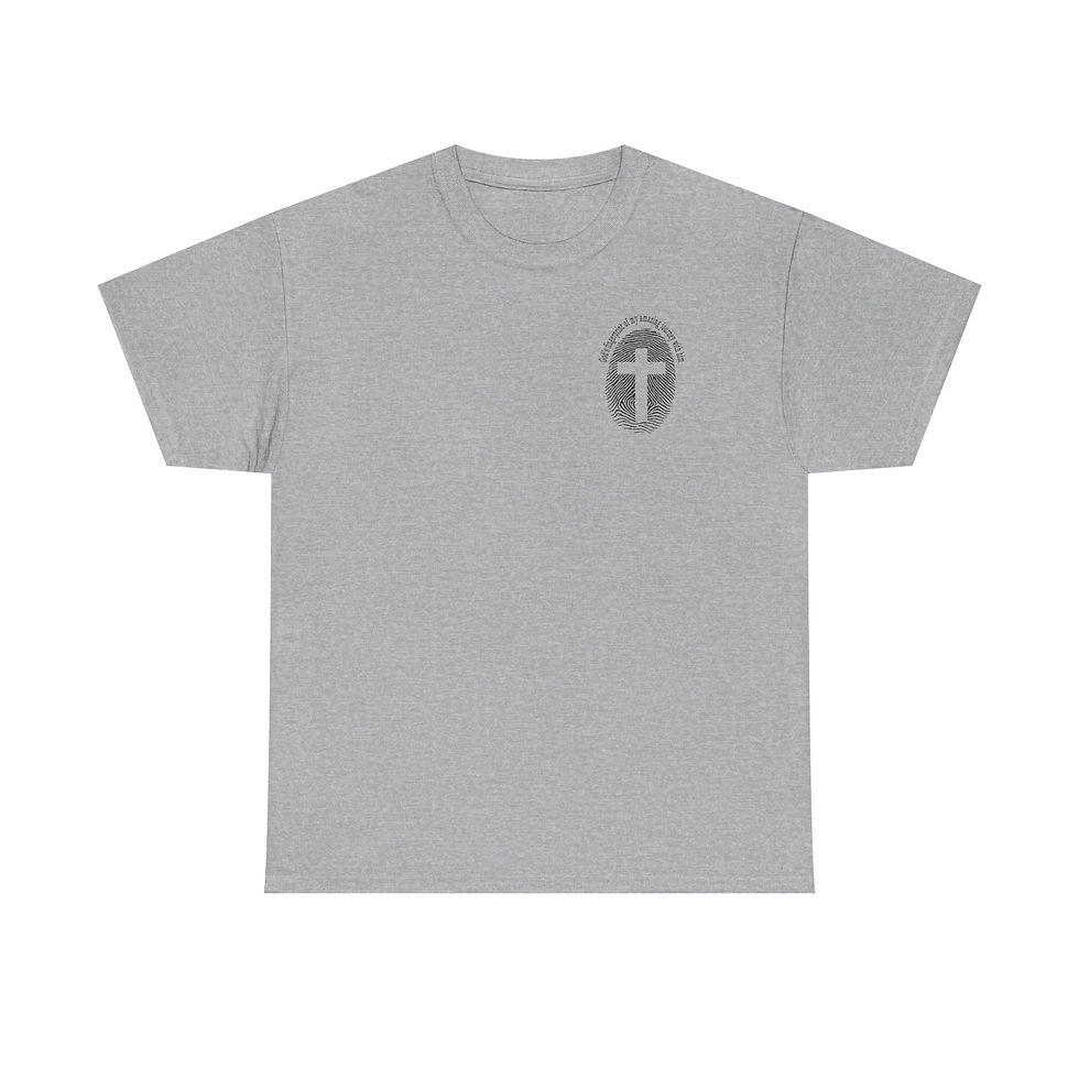 Thumbnail: Christian Cross Fingerprint Tee — 