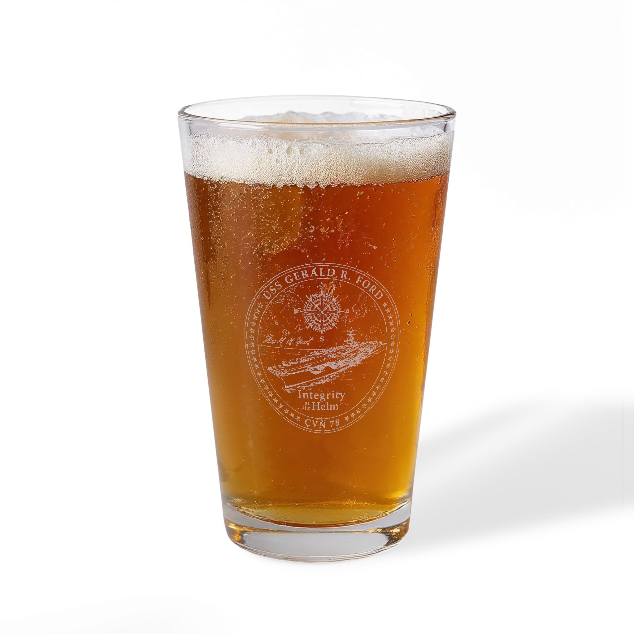 USS Gerald R Ford — Classic Cocktail & Beer Glassware