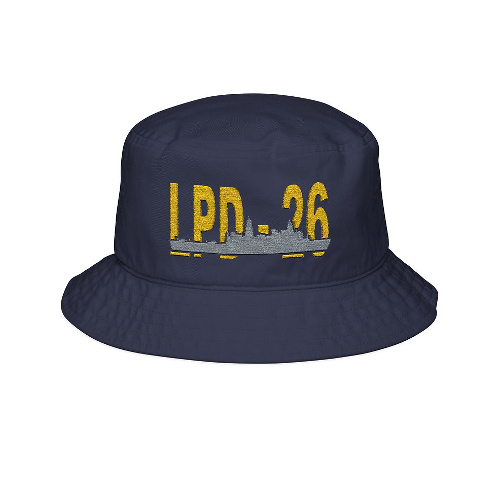Thumbnail: LPD-26 Ship Embroidery Bucket Hat | Nautical Military Patch