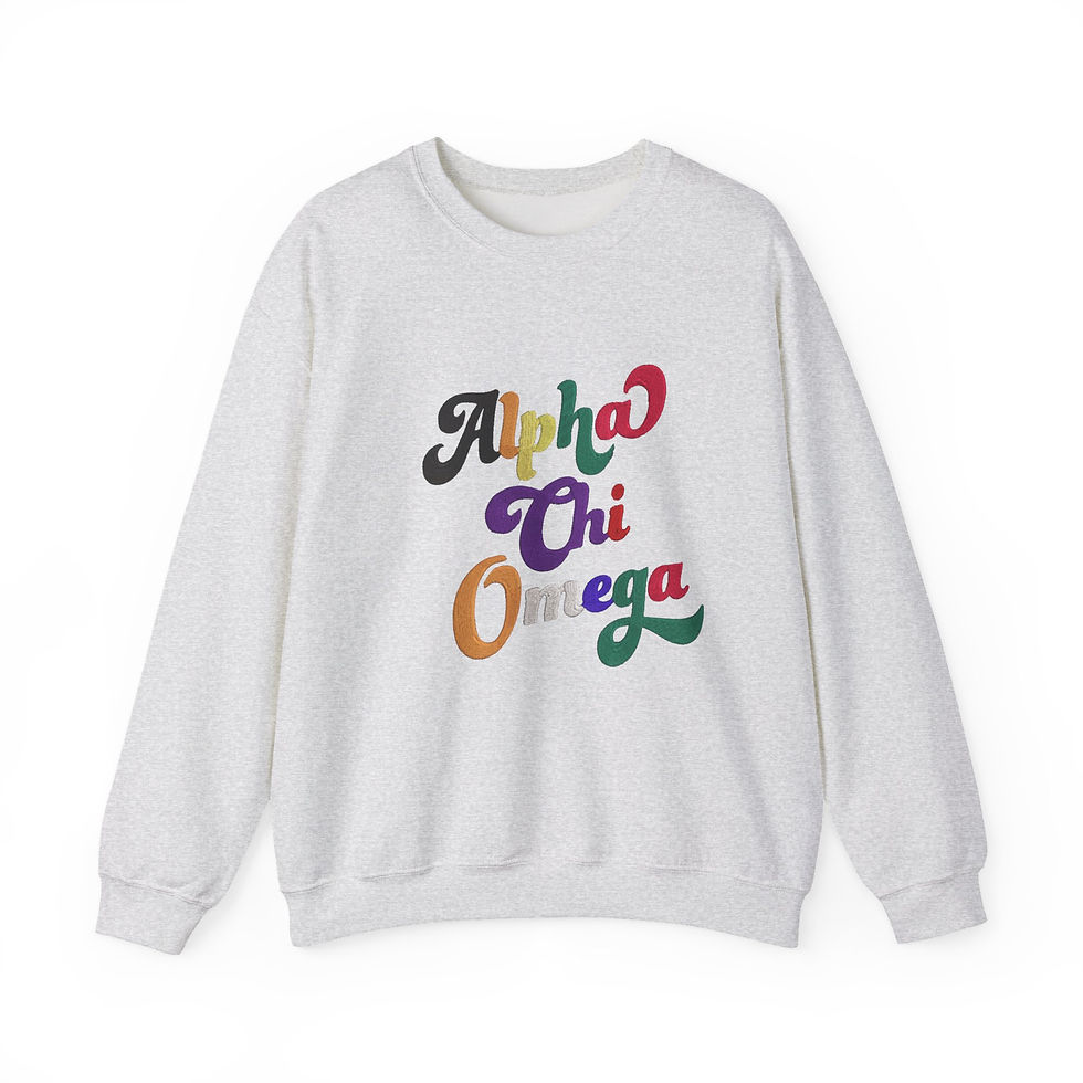 Thumbnail: Alpha Chi Omega Unisex Heavy Blend™ Crewneck Sweatshirt, Sorority Sweatshirt
