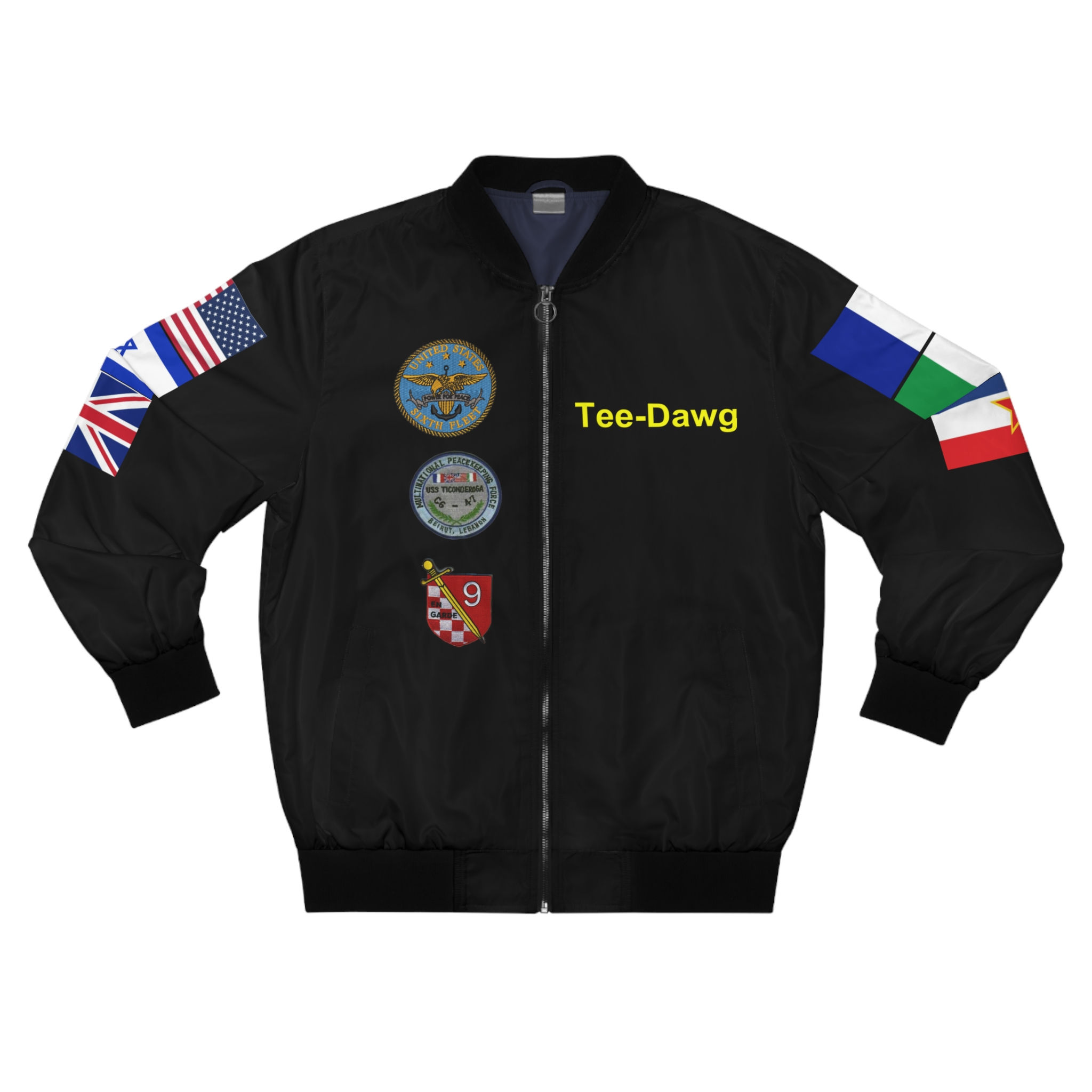 Navy Personalized Cruise Bomber Jacket |