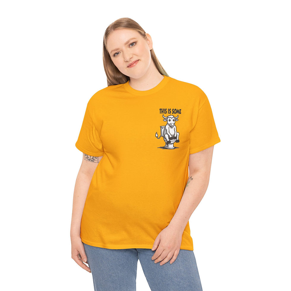 Thumbnail:  'This Is Some' Funny Cow Sitting on Toilet Graphic Tee