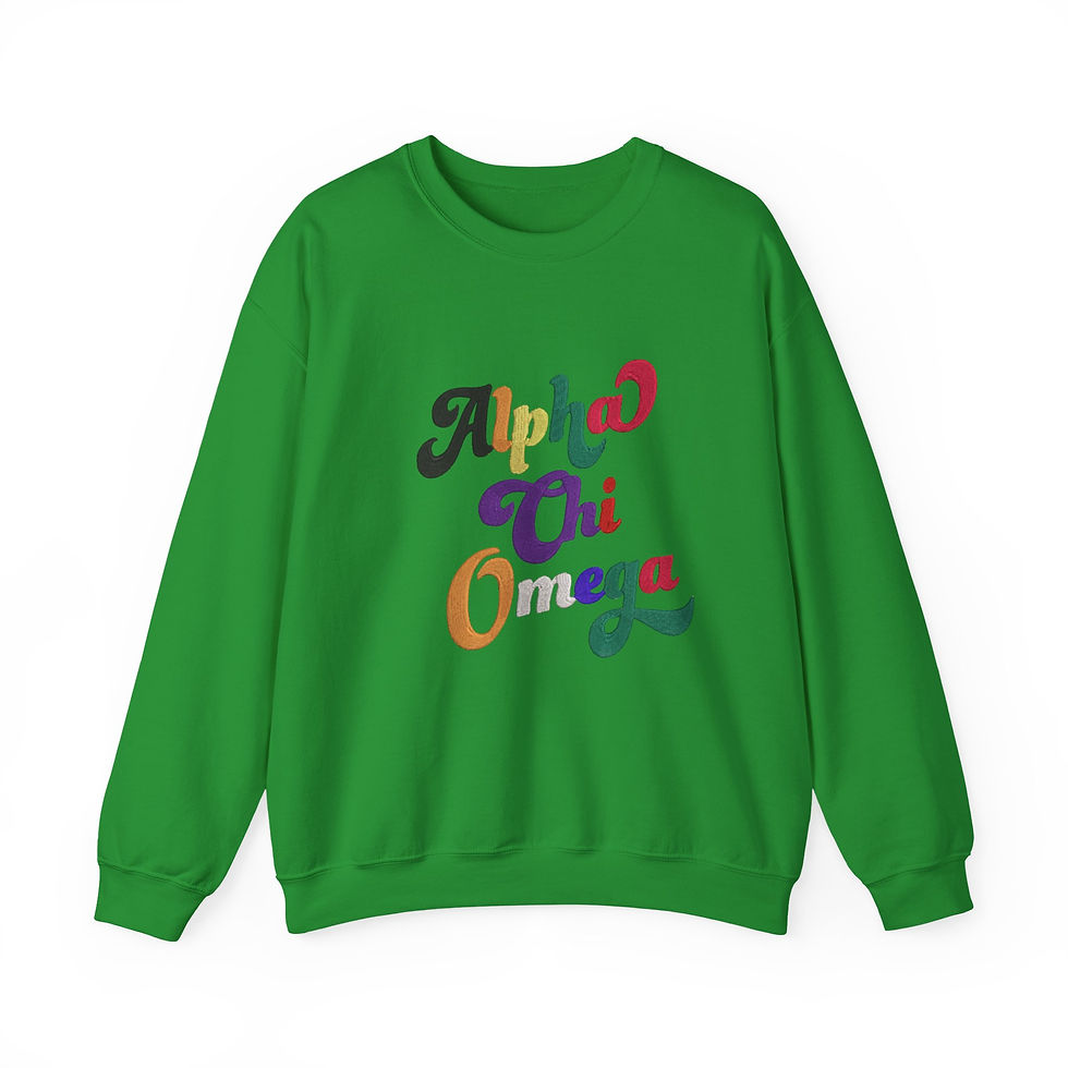 Thumbnail: Alpha Chi Omega Unisex Heavy Blend™ Crewneck Sweatshirt, Sorority Sweatshirt