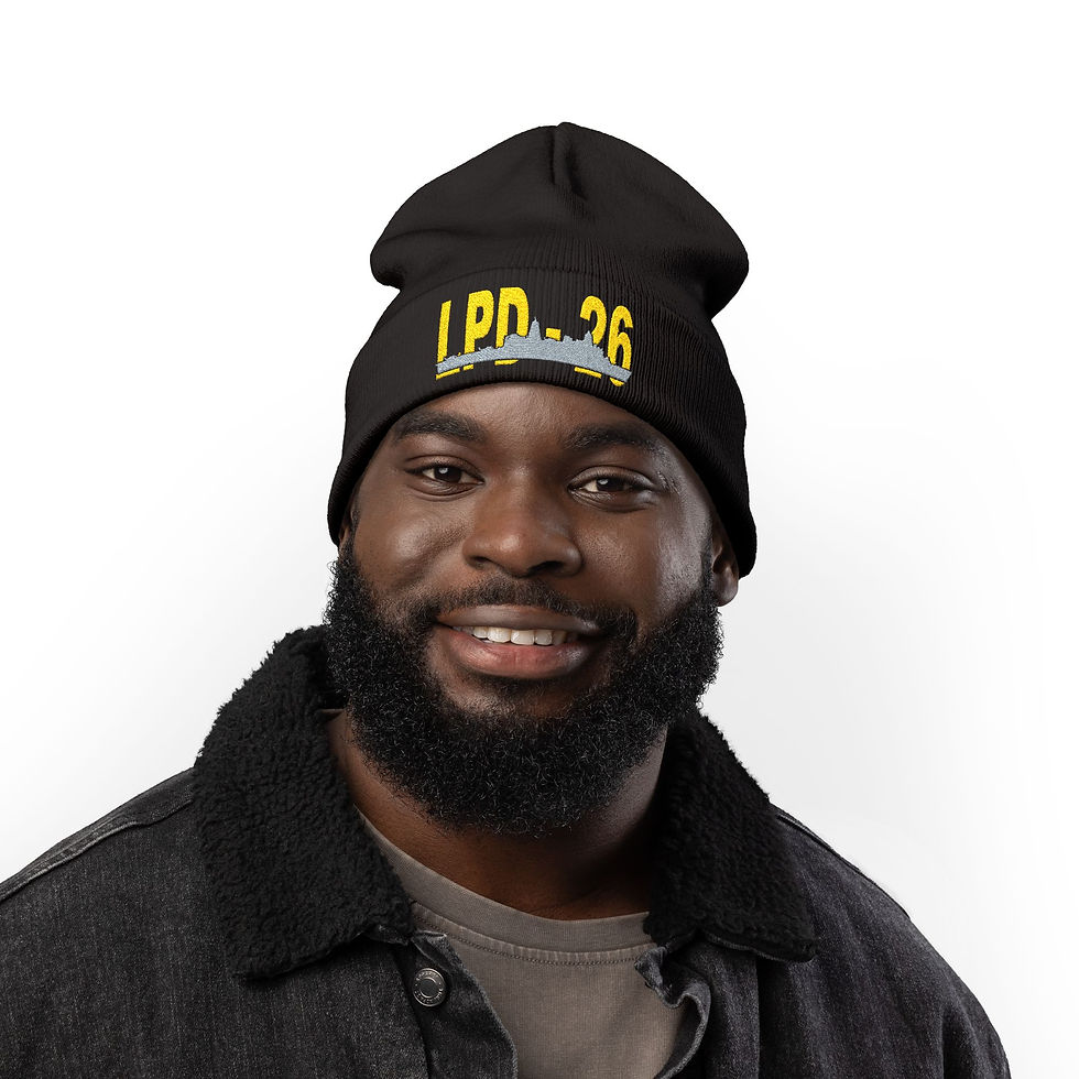 Thumbnail: USS John P Murtha LPD 26 Knit Beanie (Embroidery)