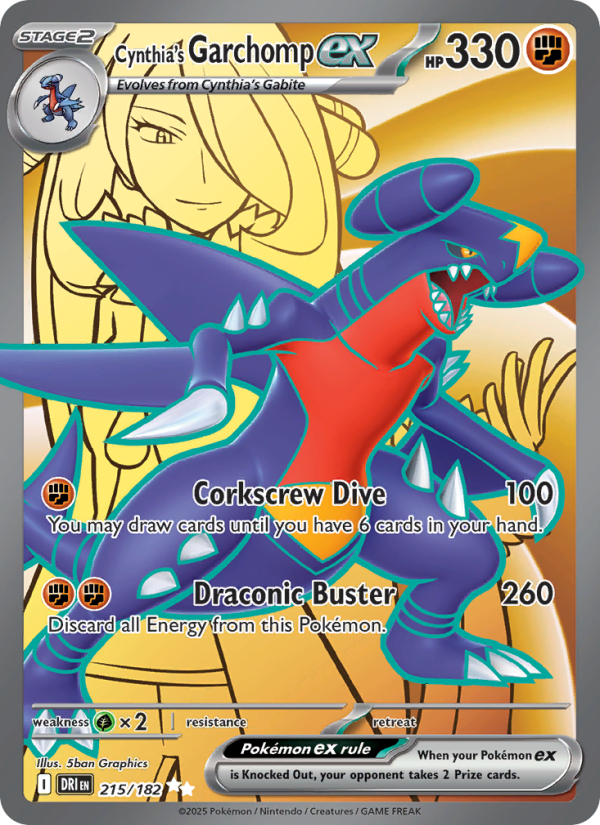 Cynthia's Garchomp ex 215/182 (Holo)