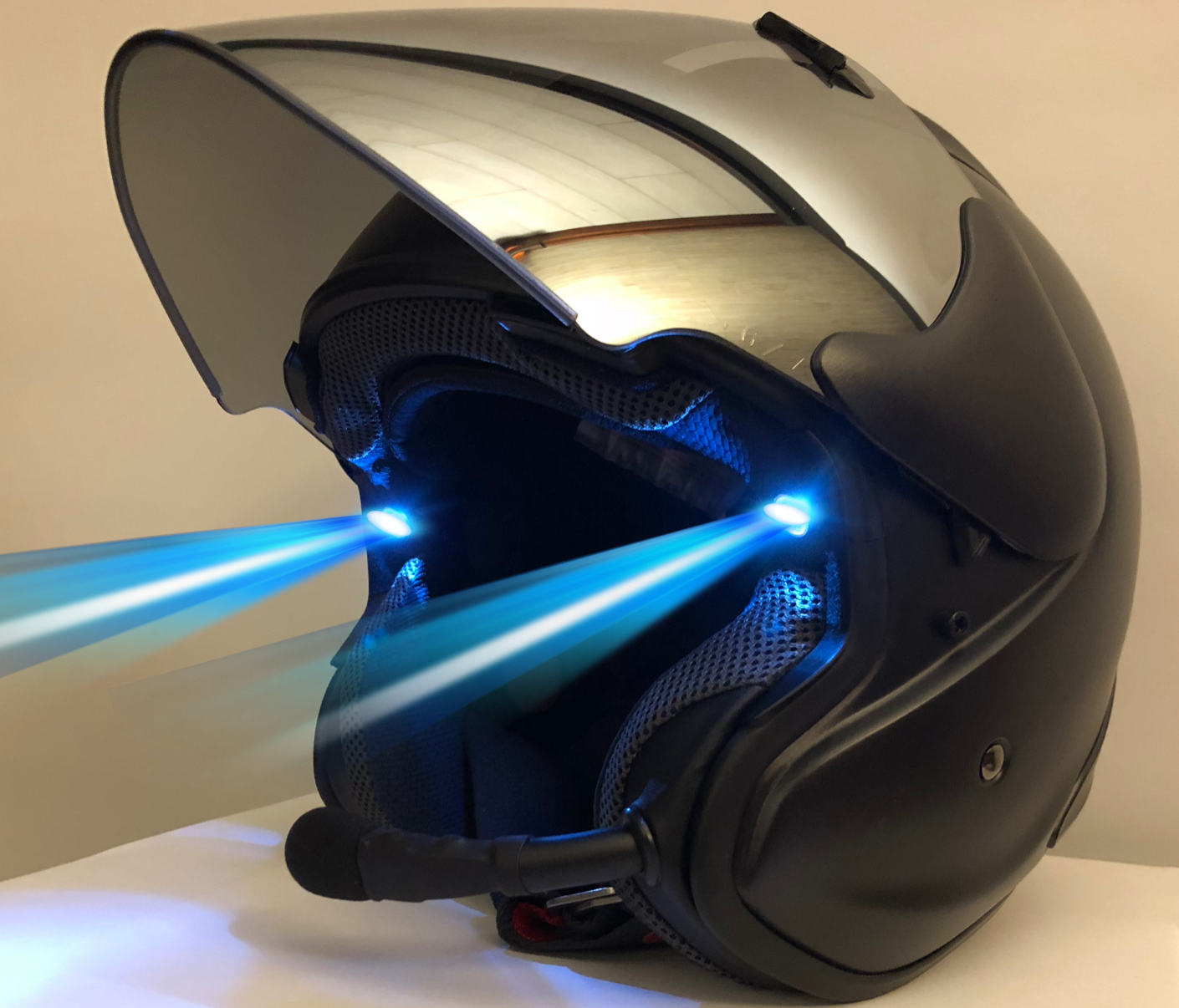 Eclairage led casque moto clearance