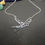 Thumbnail: Laser cut swallow necklace with chain