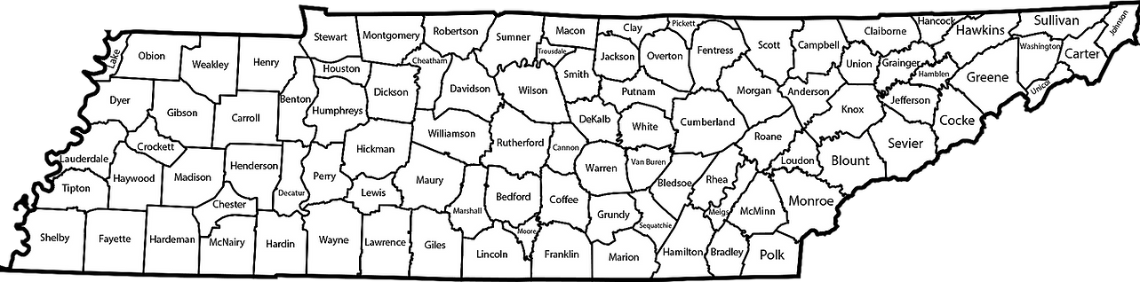 Tennessee serviced counties