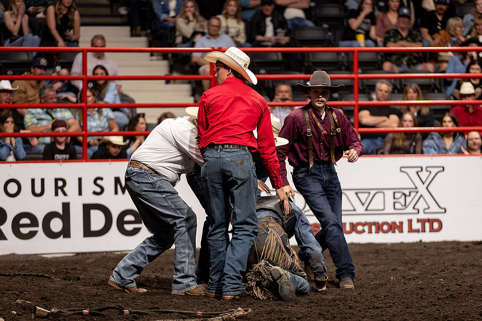 Sport Medicine helping an injured competitor in the arena