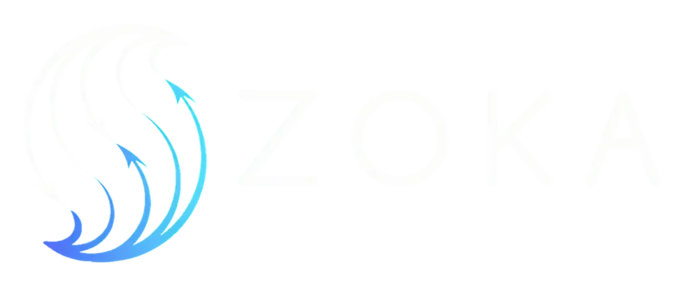 Graphic design logo featuring the letters "ZO" in clean, white sans-serif typography against a bold, solid black background. It has a minimalist and modern aesthetic.