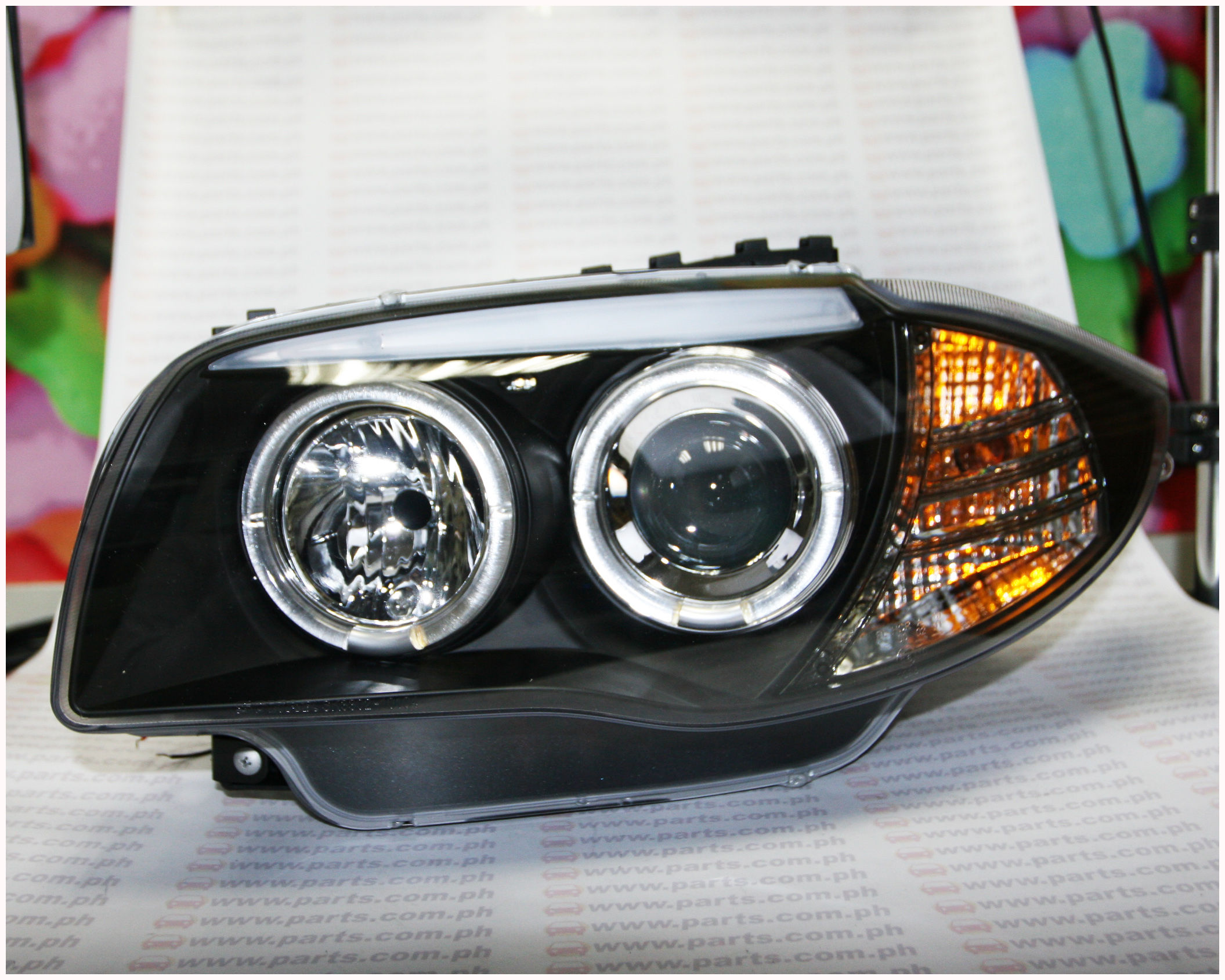 HEAD LIGHT - BMW E87 05-07 LED PROJECTOR BLACK
