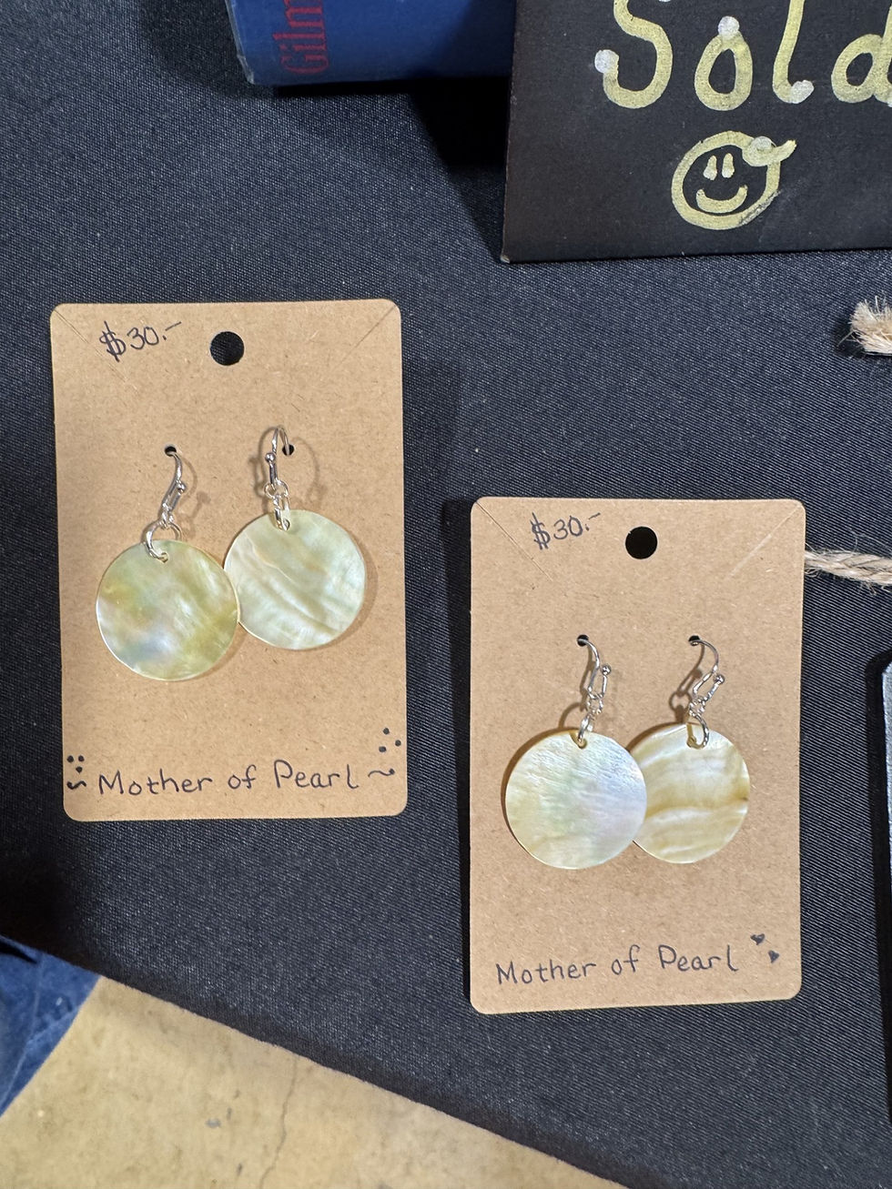 Single Mother of Pearl Earrings