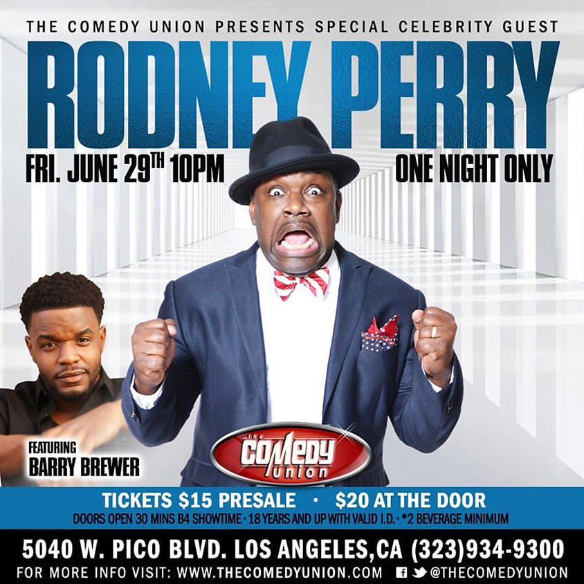 *SPECIAL EVENT* RODNEY PERRY - ONE NIGHT ONLY (GENERAL RSVP OPTION ONLY -PRESALE TICKETS HAVE NOW ENDED)