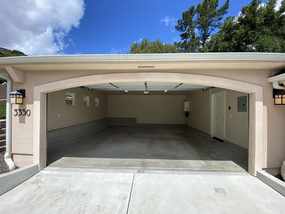 Over-sized two-car garage