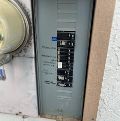 Electrical box inspected at the home inspection