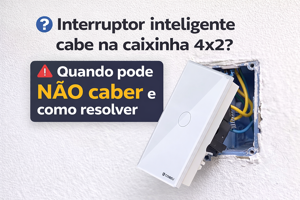 Interruptor inteligente cabe na caixinha 4x2?