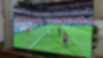 FC25 on LG G4 evo AI TV shows Mabappe performing a bicycle kick near the goal.