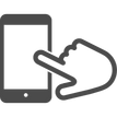フリックのハンド付きのスマホアイコン素材.png