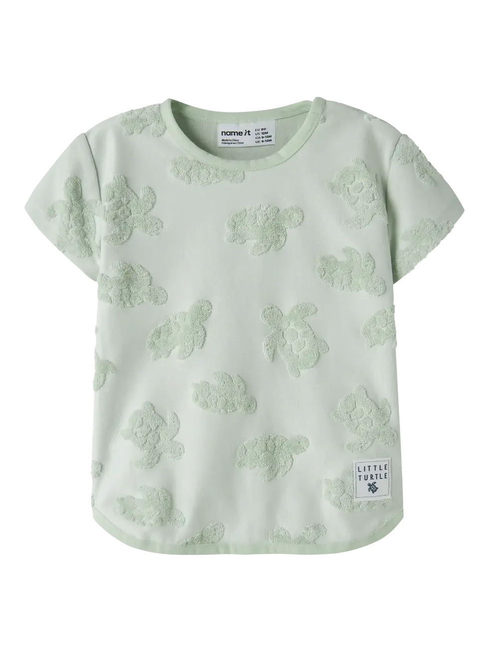 T-shirt-bébé-Josh-vert-d’eau-tortue-Name-it