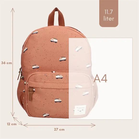 Miniature : Sac à dos camions terracotta - Kidzroom