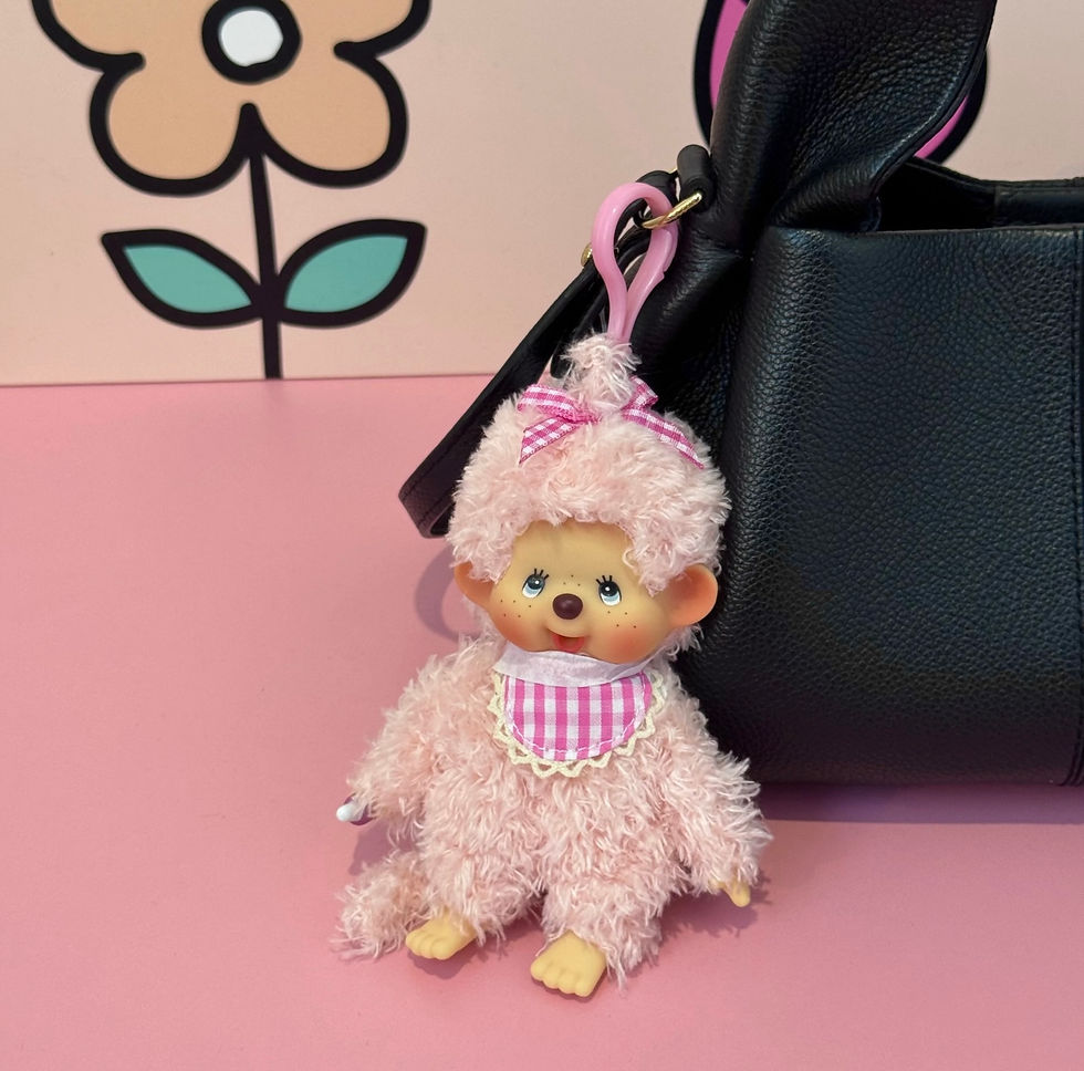 Porte-clé-Monchhichi-Pink-Girl
