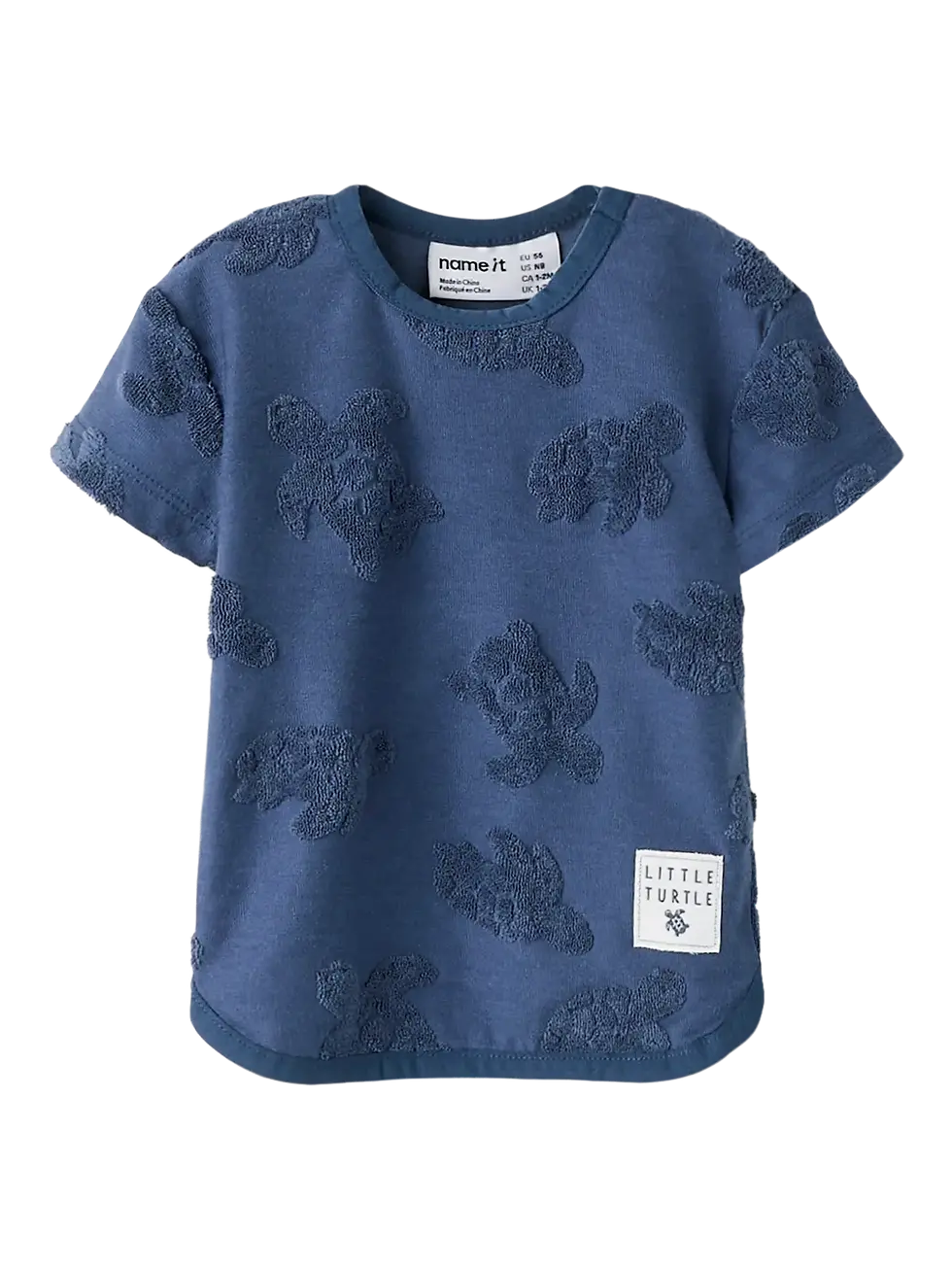T-shirt-bébé-Josh-bleu-marine-tortue-Name-it