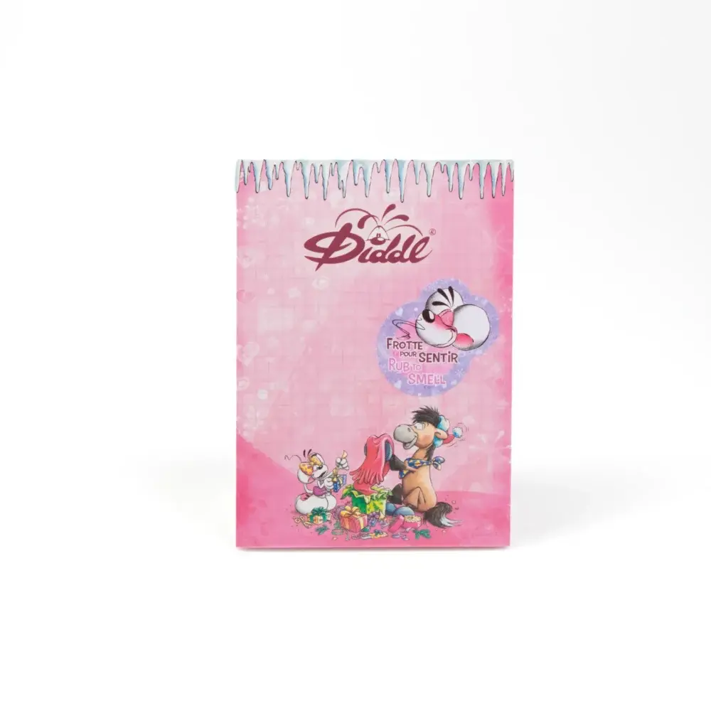 Bloc-parfumé-A6-Diddlina-Rose-Bubble-gum-Diddl