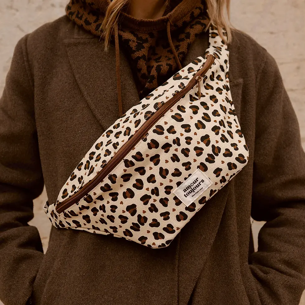 Sac-banane-adulte-Léopard-cœur-amour-toujours-Mon-petit-Léon