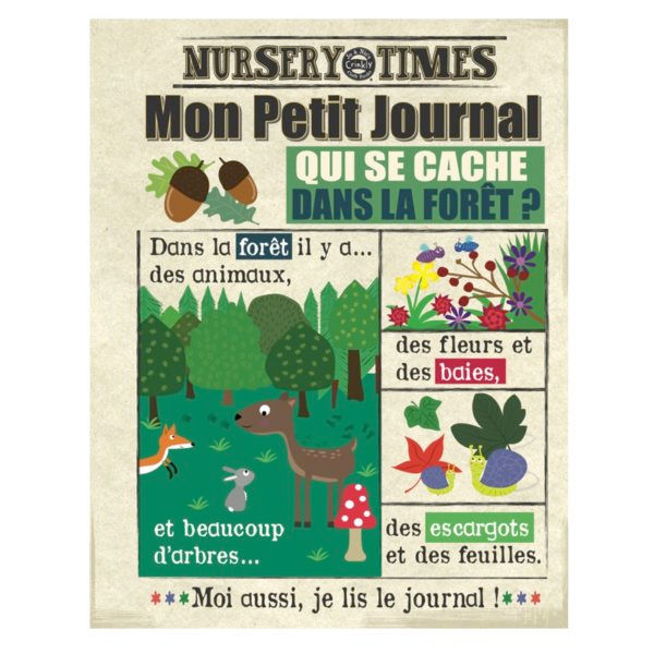 Journal bébé tissu La forêt
