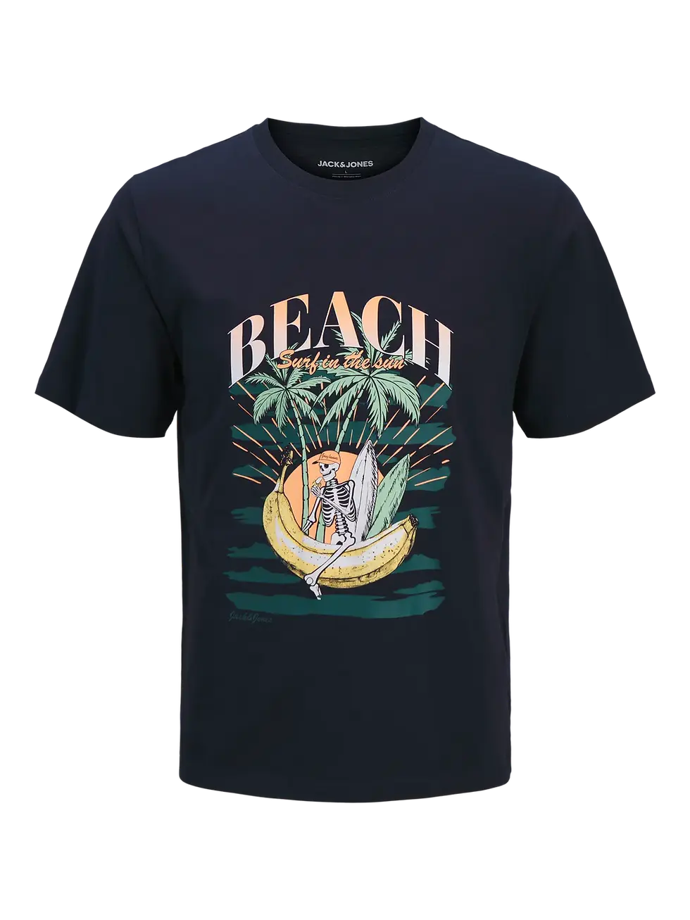 T-shirt-King-Squelette-bleu-marine-Jack&Jones