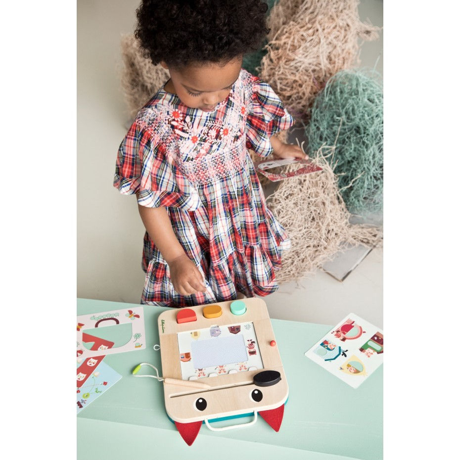 Miniature : Ardoise magique Louis le loup - Lilliputiens