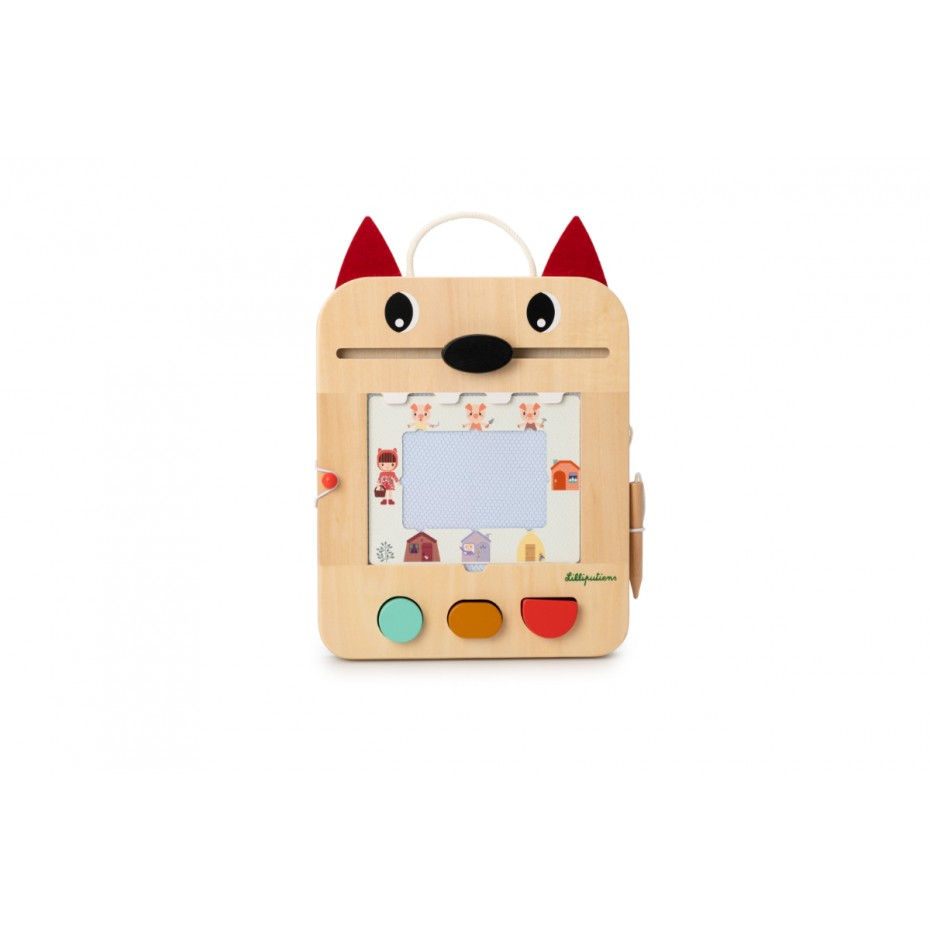 Miniature : Ardoise magique Louis le loup - Lilliputiens