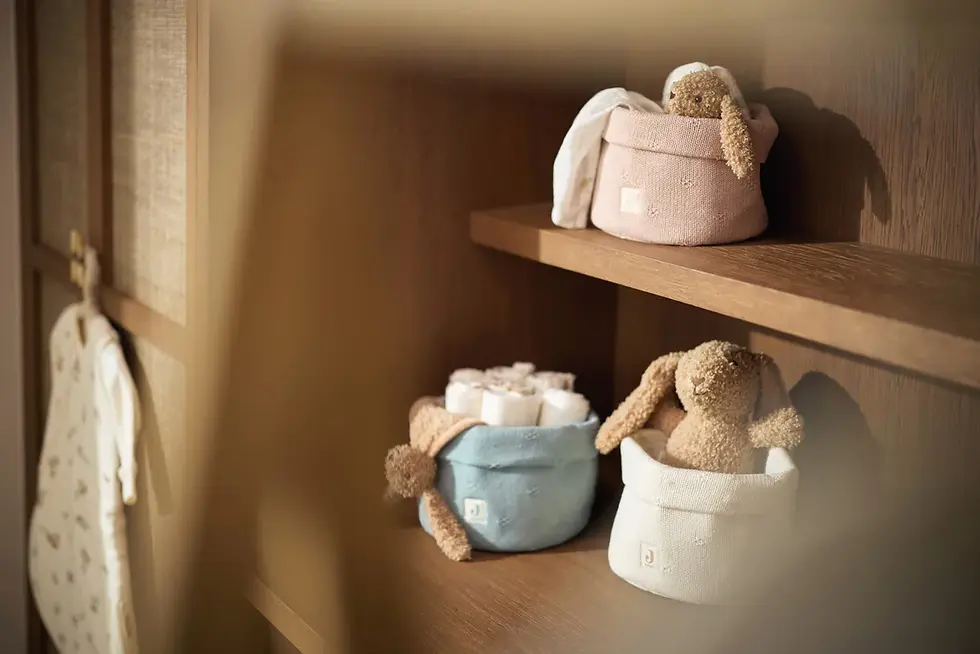 Miniature : Panier-de-rangement-Cosy-Knit-Sea-Green-Jollein