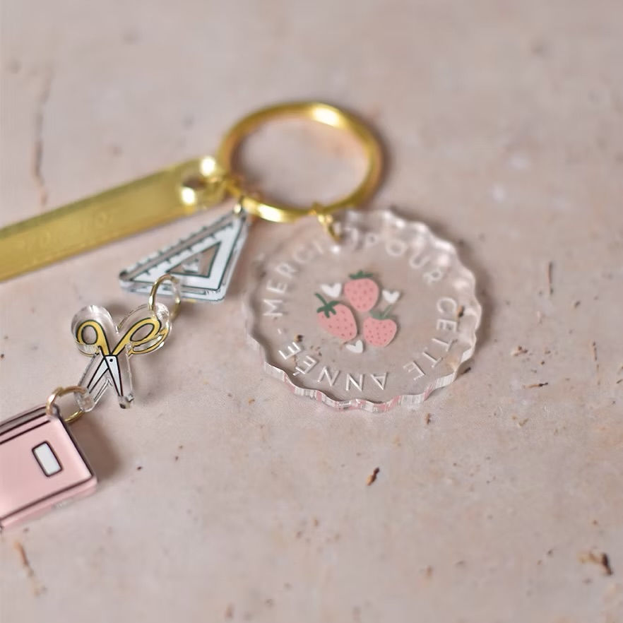 Miniature : Porte-clés-pampilles-fin-année-scolaire-fraises-Les-mignonneries