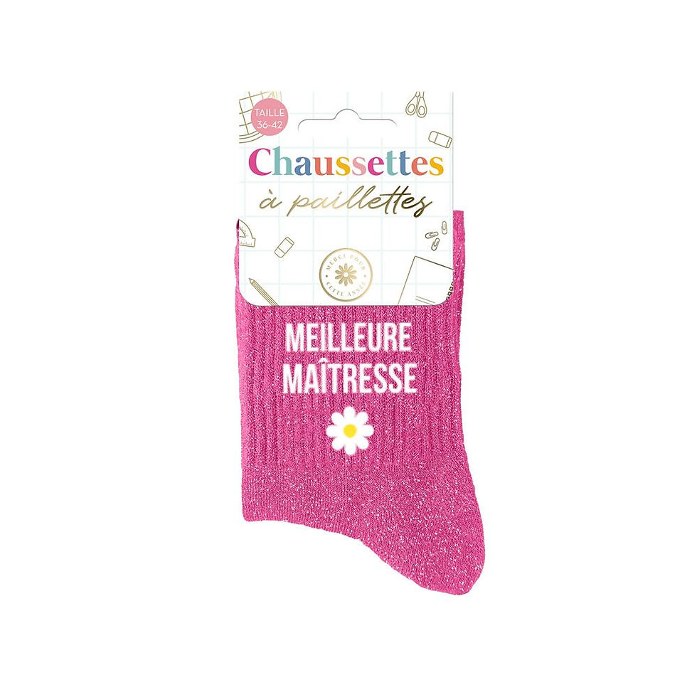 Chaussettes-paillettes-Meilleure-Maîtresse